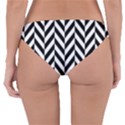 Black And White Herringbone Reversible Hipster Bikini Bottoms View2
