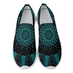 Ornament District Turquoise Women s Slip On Sneakers by Pakrebo