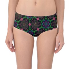 Backgrounds Pattern Wallpaper Color Mid-waist Bikini Bottoms by Pakrebo