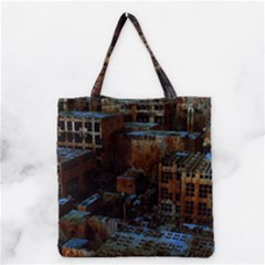 Building Ruins Old Industry Grocery Tote Bag by Pakrebo