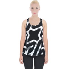Giant Bold Dark Geometric Print Piece Up Tank Top by dflcprintsclothing