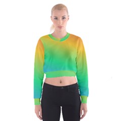 Sunburnt Splash Cropped Sweatshirt by retrotoomoderndesigns