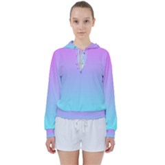Pink Aqua Dream Women s Tie Up Sweat by retrotoomoderndesigns