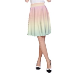 Balmy Pastel Seashore A-line Skirt by retrotoomoderndesigns