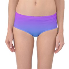 Fuschia Turquoise Dream Mid-waist Bikini Bottoms by retrotoomoderndesigns