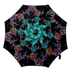 Fractal Colorful Abstract Aesthetic Hook Handle Umbrellas (small) by Pakrebo