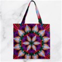 Seamless Abstract Colorful Tile Zipper Grocery Tote Bag View1