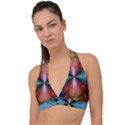 Fractal Fractal Background Design Halter Plunge Bikini Top View1