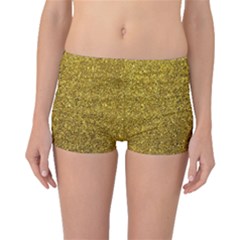 Gold Sparkles Boyleg Bikini Bottoms by retrotoomoderndesigns