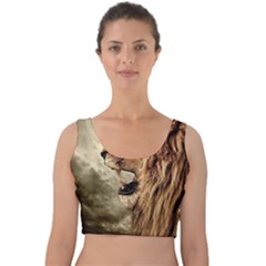 Roaring Lion Velvet Crop Top by Sudhe