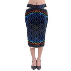Flower Of Life Midi Pencil Skirt by Sudhe
