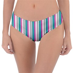 Candy Stripes 1 Reversible Classic Bikini Bottoms by retrotoomoderndesigns