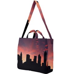 Skyline Panoramic City Architecture Square Shoulder Tote Bag by Sudhe