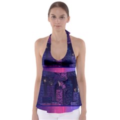 Architecture Home Skyscraper Babydoll Tankini Top by Sudhe