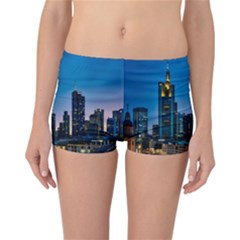 Frankfurt Germany Panorama City Reversible Boyleg Bikini Bottoms by Sudhe