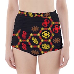 Algorithmic Drawings High-waisted Bikini Bottoms by Sudhe