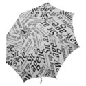 Abstract Minimalistic Text Typography Grayscale Focused Into Newspaper Hook Handle Umbrellas (Medium) View2