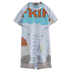 Africa Elephant Animals Animal Kids  Boyleg Half Suit Swimwear by Sudhe