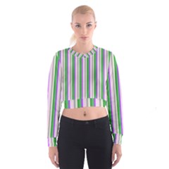 Candy Stripes 2 Cropped Sweatshirt by retrotoomoderndesigns