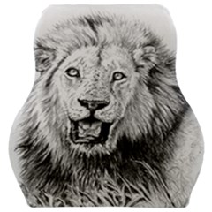 Lion Wildlife Art And Illustration Pencil Car Seat Velour Cushion  by Sudhe