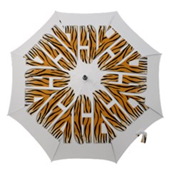 Tiger Bstract Animal Art Pattern Skin Hook Handle Umbrellas (large) by Sudhe