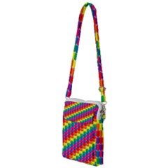 Rainbow 3d Cubes Red Orange Multi Function Travel Bag by Sudhe