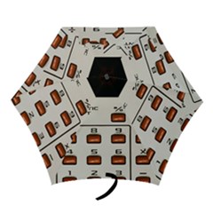 Vintage Calculator Mini Folding Umbrellas by Sudhe
