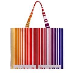 Colorful Gradient Barcode Zipper Mini Tote Bag by Sudhe