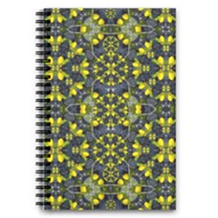Fresh Clean Spring Flowers In Floral Wreaths 5 5  X 8 5  Notebook by pepitasart