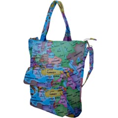 Globe World Map Maps Europe Shoulder Tote Bag by Sudhe