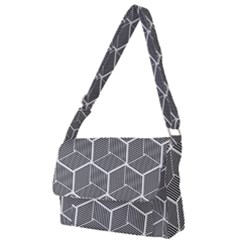 Cube Pattern Cube Seamless Repeat Full Print Messenger Bag by Sudhe