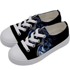 Smoke Flame Dynamic Wave Motion Kids  Low Top Canvas Sneakers by Sudhe