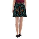 Abstract Digital Geometric Pattern A-Line Pocket Skirt View2