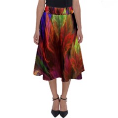 Abstract Digital Art Fractal Perfect Length Midi Skirt by Sudhe