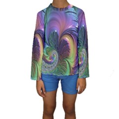 Fractal Artwork Art Swirl Vortex Kids  Long Sleeve Swimwear by Sudhe