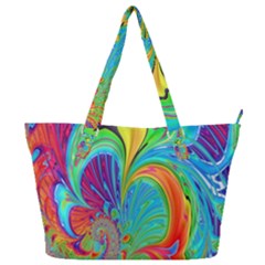 Fractal Art Psychedelic Fantasy Full Print Shoulder Bag by Sudhe