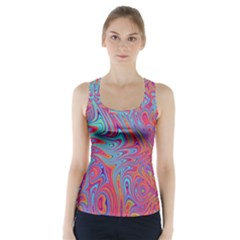 Fractal Bright Fantasy Design Racer Back Sports Top by Sudhe