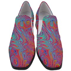 Fractal Bright Fantasy Design Slip On Heel Loafers by Sudhe