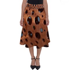 Texture Pattern Wallpaper Background Pattern Holes Perfect Length Midi Skirt by Sudhe