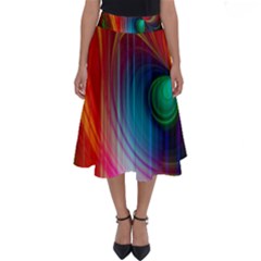 Background Color Colorful Rings Perfect Length Midi Skirt by Sudhe