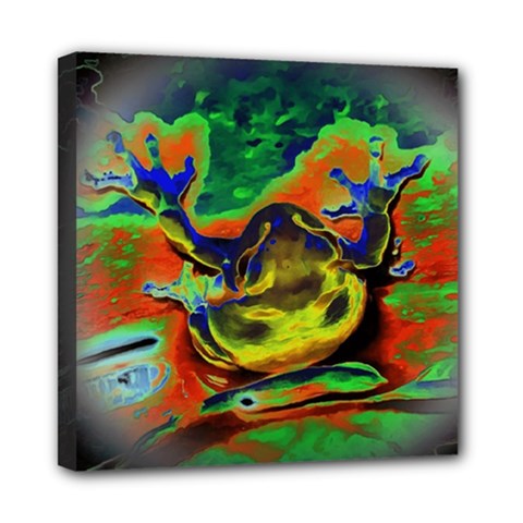 Abstract Transparent Background Mini Canvas 8  X 8  (stretched) by Sudhe