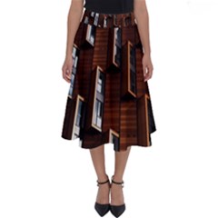 Abstract Architecture Building Business Perfect Length Midi Skirt by Sudhe