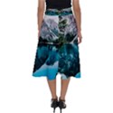 Daylight Forest Glossy Lake Perfect Length Midi Skirt View2