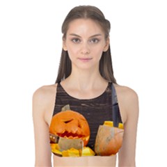 Old Crumpled Pumpkin Tank Bikini Top by rsooll