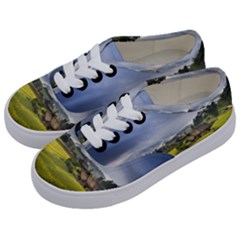 Vietnam Terraces Rice Silk Kids  Classic Low Top Sneakers by Sudhe