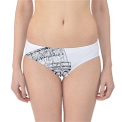 Line Art Architecture Hipster Bikini Bottoms by Sudhe