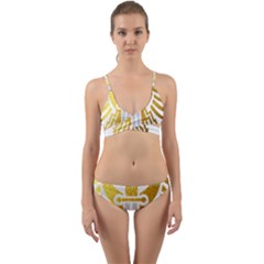 Knife Revenge Emblem Bird Eagle Wrap Around Bikini Set by Sudhe