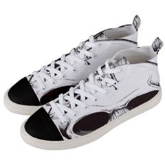 Skull Knife Euclidean Vector Skull Sword Inserted Men s Mid-top Canvas Sneakers by Sudhe