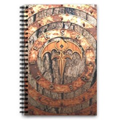 Queensryche Heavy Metal Hard Rock Bands Logo On Wood 5 5  X 8 5  Notebook by Sudhe