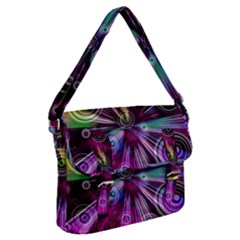 Fractal Circles Abstract Buckle Messenger Bag by Pakrebo